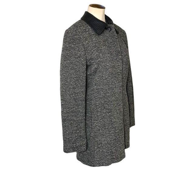 Jones New York Contemporary Black & White Lambs Wool Blend Pea Coat Jacket Sz 4 - Picture 3 of 15